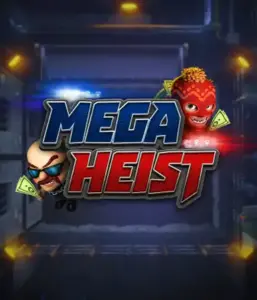 Enter the exciting world of Mega Heist slot by Relax Gaming, featuring quirky characters ready to undertake a bank heist. This graphic portrays the drama of the heist with its dynamic logo and a mysterious vault backdrop. Ideal for fans of heist movies, offering a thrilling adventure. 