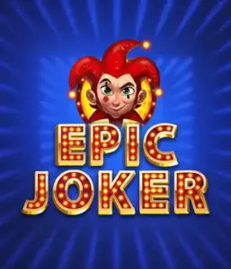 Experience the vibrant world of the Epic Joker game by Relax Gaming, featuring a cheerful joker with a vivid hairstyle amid a dazzling blue background. This image captures the fun and excitement of classic slots, perfect for those who love traditional gameplay, offering a delightful gaming experience.