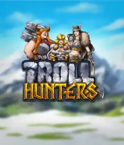 Enter the realm of "Troll Hunters," where fierce Viking warriors prepare to take on their foes. The logo features a pair of Vikings, male and female, armed and ready, set against a cold landscape. They radiate bravery and might, reflecting the essence of the game's adventurous theme.