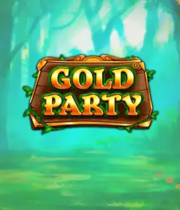 Enter the fairy-tale forest of Gold Party slot by Pragmatic Play, highlighting a rustically styled wooden sign adorned with golden letters. The background features a misty green forest that adds a mystical touch to the overall ambiance. Perfect for those who enjoy magical and nature-inspired games, offering a delightful adventure. 